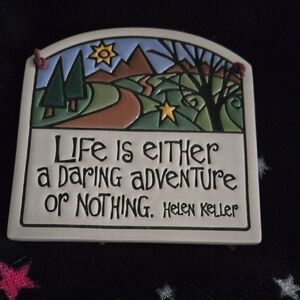 Decorative Plaque with Inspirational Quote